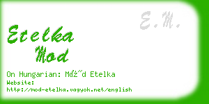 etelka mod business card